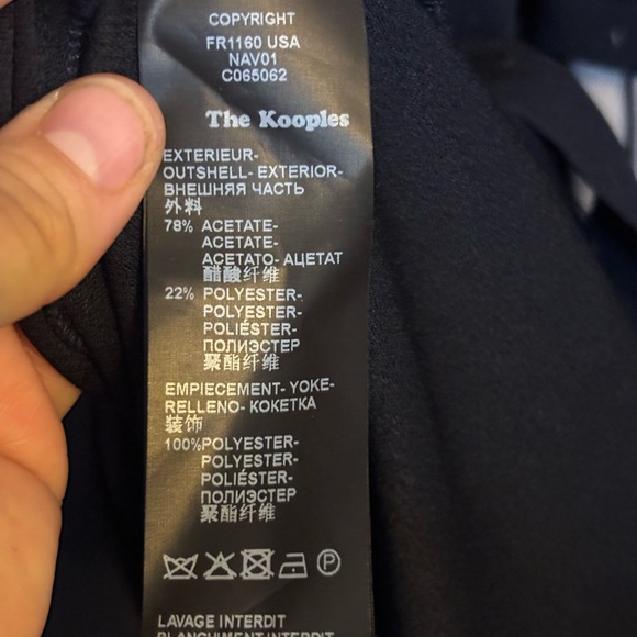 The Kooples Black Midi Crepe Shift Dress - Picture 4 of 4